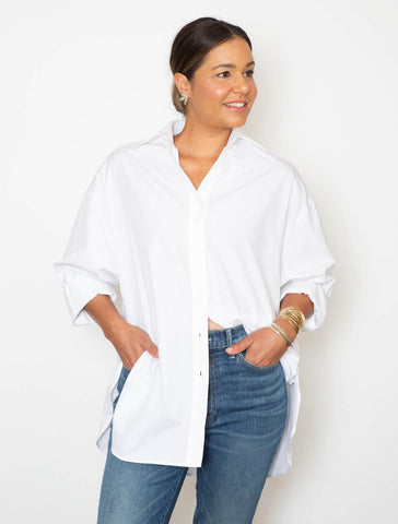 Robbie Top - White Poplin