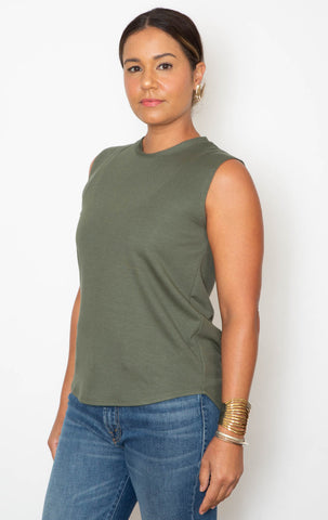 MELISSA MUSCLE TEE - ARMY