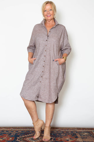 Aly Dress - Pale Pink Plaid
