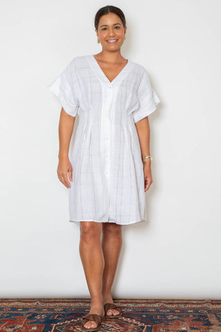 Aly Dress - Pale Pink Plaid