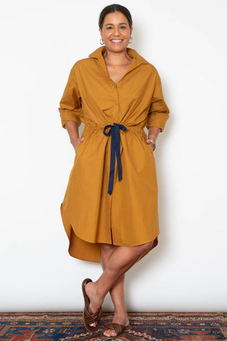 Amanda Dress - Dijon Poplin