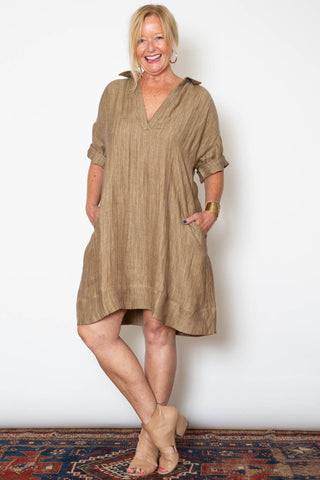Aly Dress - Pale Pink Plaid