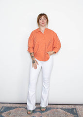 Isabel Top - Tangerine Leopard