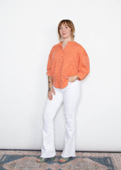 Isabel Top - Tangerine Leopard