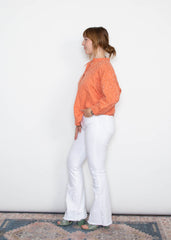 Isabel Top - Tangerine Leopard