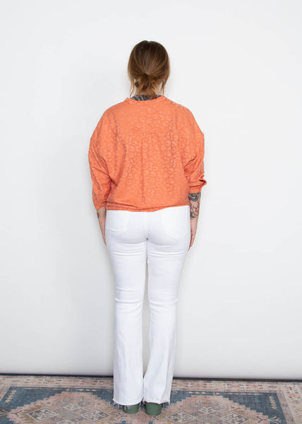 Isabel Top - Tangerine Leopard