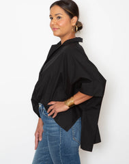 Alice Top - Black Poplin