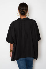 Alice Top - Black Poplin