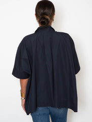 Alice Top - Navy Poplin