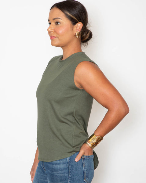 MELISSA MUSCLE TEE - ARMY