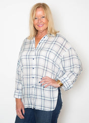 Emma Top - Mint Plaid