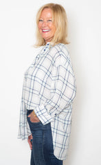 Emma Top - Mint Plaid