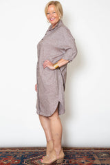 Aly Dress - Chocolate Linen