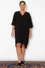 Suzanne Dress - Black Cupro