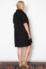 Olamaie Dress - Black Poplin