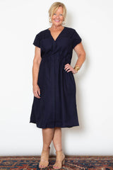 Jazmin Dress - Navy