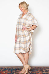 Aly Dress - Pale Pink Plaid