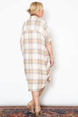 Aly Dress - Pale Pink Plaid