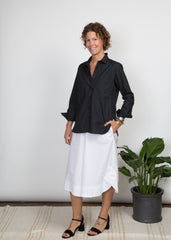Jane Top - Black Poplin
