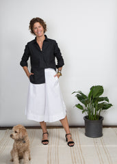 Jane Top - Black Poplin