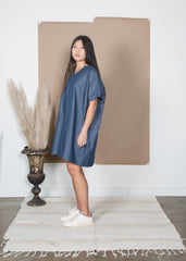 Mary Dress - Chambray Dot
