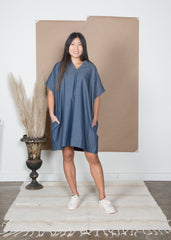 Mary Dress - Chambray Dot
