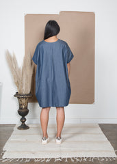 Mary Dress - Chambray Dot