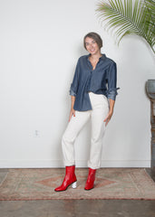 Jane Top - Chambray Dot