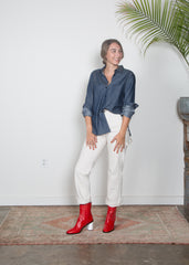 Jane Top - Chambray Dot