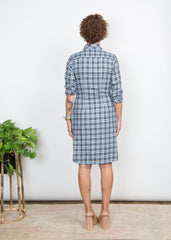 Lauri Dress - Indigo Plaid