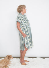 R Dress - Poolside Stripe