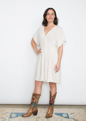 Dana Dress - Biege Linen