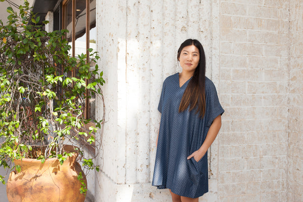 Mary Dress - Chambray Dot