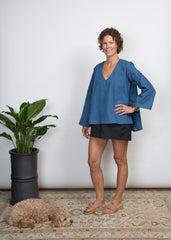 Pamela Top - Indigo Denim